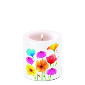 Candle SMALL - Colourful Summer Flowers