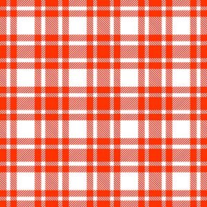 Lunch Napkin - Checkered Pattern Orange
