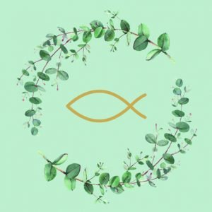 Cocktail Napkin - Communion Branches Green