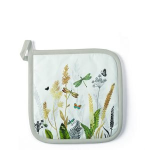 Pot Holder - Ornamental Flowers White