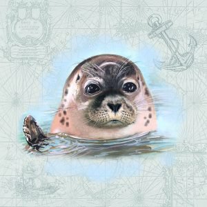 Lunch Napkin - Seal