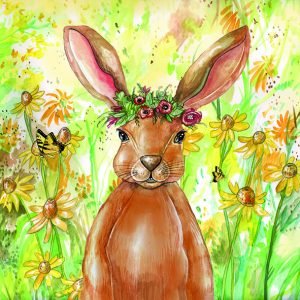 Lunch Napkin - Flower Bunny