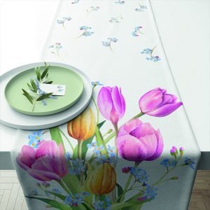 TABLE RUNNER (Cotton) - Tulips Bouquet