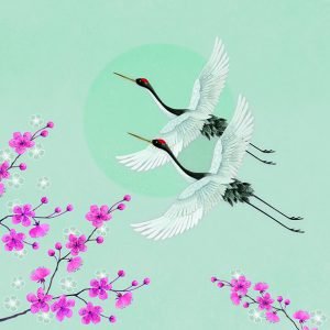 Lunch Napkin - Cranes Green
