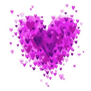Lunch Napkin - Heart of Hearts Rose