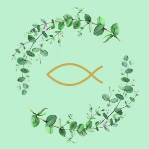 Lunch Napkin - Communion Branches Green