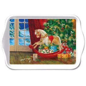 TRAY - Wooden rocking horse (13 x 21cm)
