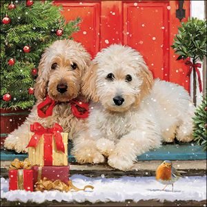 Lunch Napkin - Dogs at the door