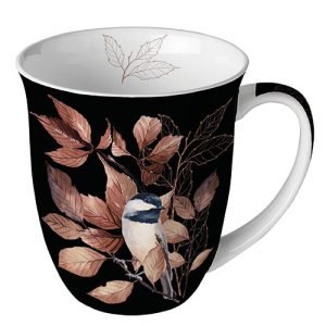 MUG - Lovely chickadee black (400 mL)