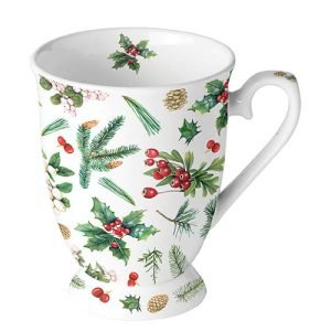 MUG - Winter greenery white (250 mL)