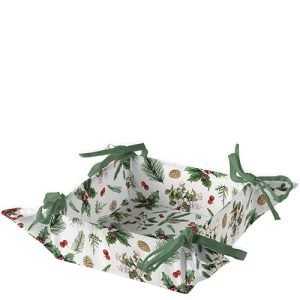 Bread Basket - Winter greenery white