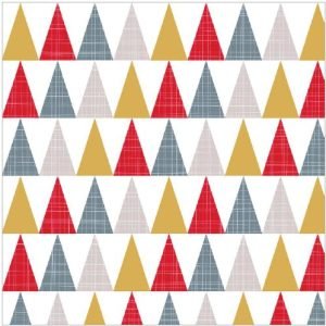 Lunch Napkin - Triangles Pattern On WHITE
