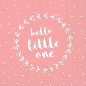 Cocktail Napkin - Hello Little One PINK