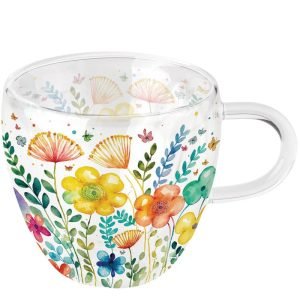 MUG (Double Wall) - Vibrant Spring WHITE (200 mL)