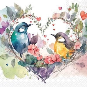 Lunch Napkin - Loving Birds