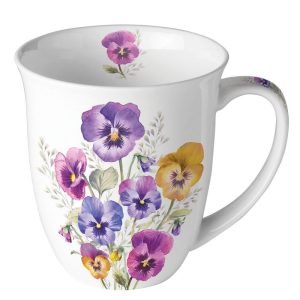 MUG (Fine Bone China) - Pansies (400 m