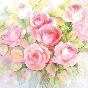 Lunch Napkin - Watercolour Roses