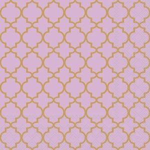 Lunch Napkin - Ogee GOLD/lila