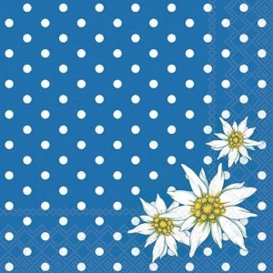 Lunch Napkin - Edelweiss Dots BLUE