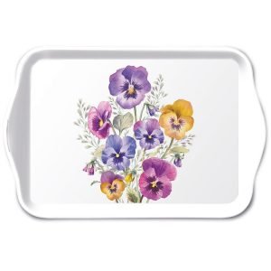 TRAY - Pansies (13 x 21cm)