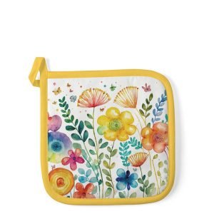 Pot Holder - Vibrant Spring WHITE