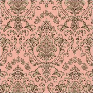 Lunch Napkin - Baroque Ornament Salmon