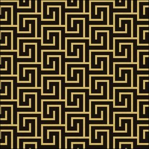 Lunch Napkin - Greek Key BLACK/GOLD