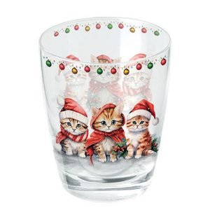 MUG (Water Glass) - Water Glass Funny Cute Kittens (250 mL)