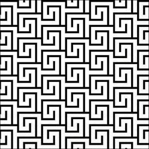 Lunch Napkin - Greek Key WHITE/BLACK