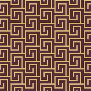 Lunch Napkin - Greek Key Bordeaux/GOLD