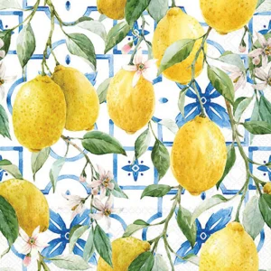Cocktail Napkin - Mediterranean Lemons