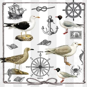 Lunch Napkin - Maritime Items