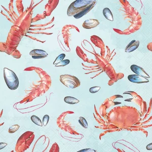 Lunch Napkin - Sea Life Aqua