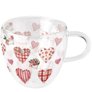 MUG (Double Wall) - Lovely Hearts (200 mL)