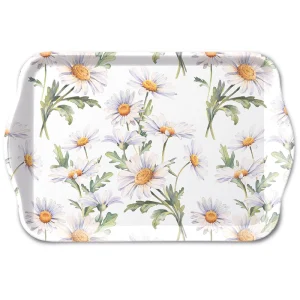 TRAY - Beautiful Daisies WHITE (13 x 21cm)