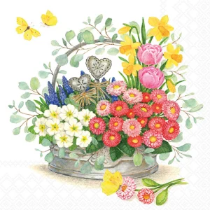 Lunch Napkin - Spring Flowers Decoration