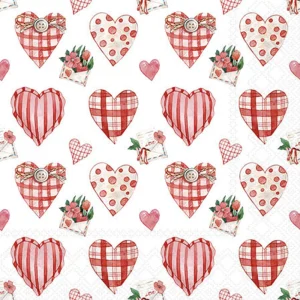 Cocktail Napkin - Lovely Hearts