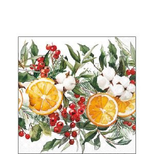 Cocktail Napkin - Winter Oranges