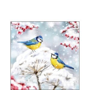 Cocktail Napkin - Birds In The Snow