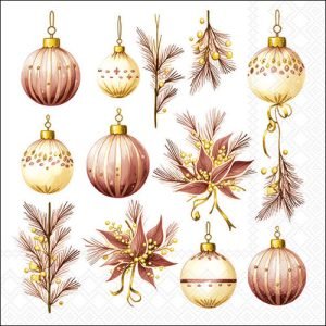 Lunch Napkin - Hanging Decorations Bordeaux