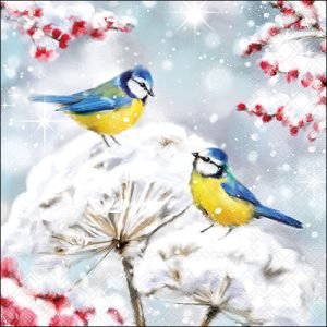 Lunch Napkin - Birds In The Snow