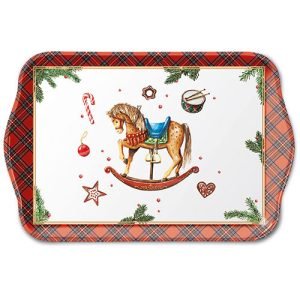 TRAY - Classic Rocking Horse WHITE (13 x 21cm)