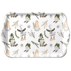 TRAY - Forest Gnomes WHITE (13 x 21cm)