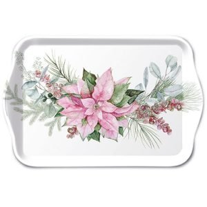 TRAY - PINK Poinsettia (13 x 21cm)