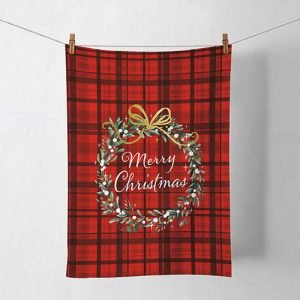 Kitchen Towel - Christmas Plaid RED