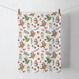 Kitchen Towel - Playing Outside WHITE