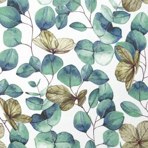 Cocktail Napkin - Eucalyptus Leaves