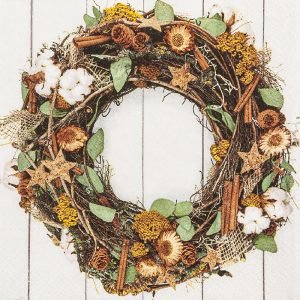 Cocktail Napkin - Country Wreath