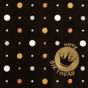 Lunch Napkin - Happy Crown GOLD