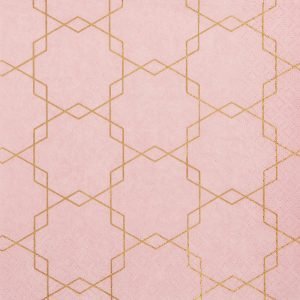 Lunch Napkin - Art Deco Pattern ROSE